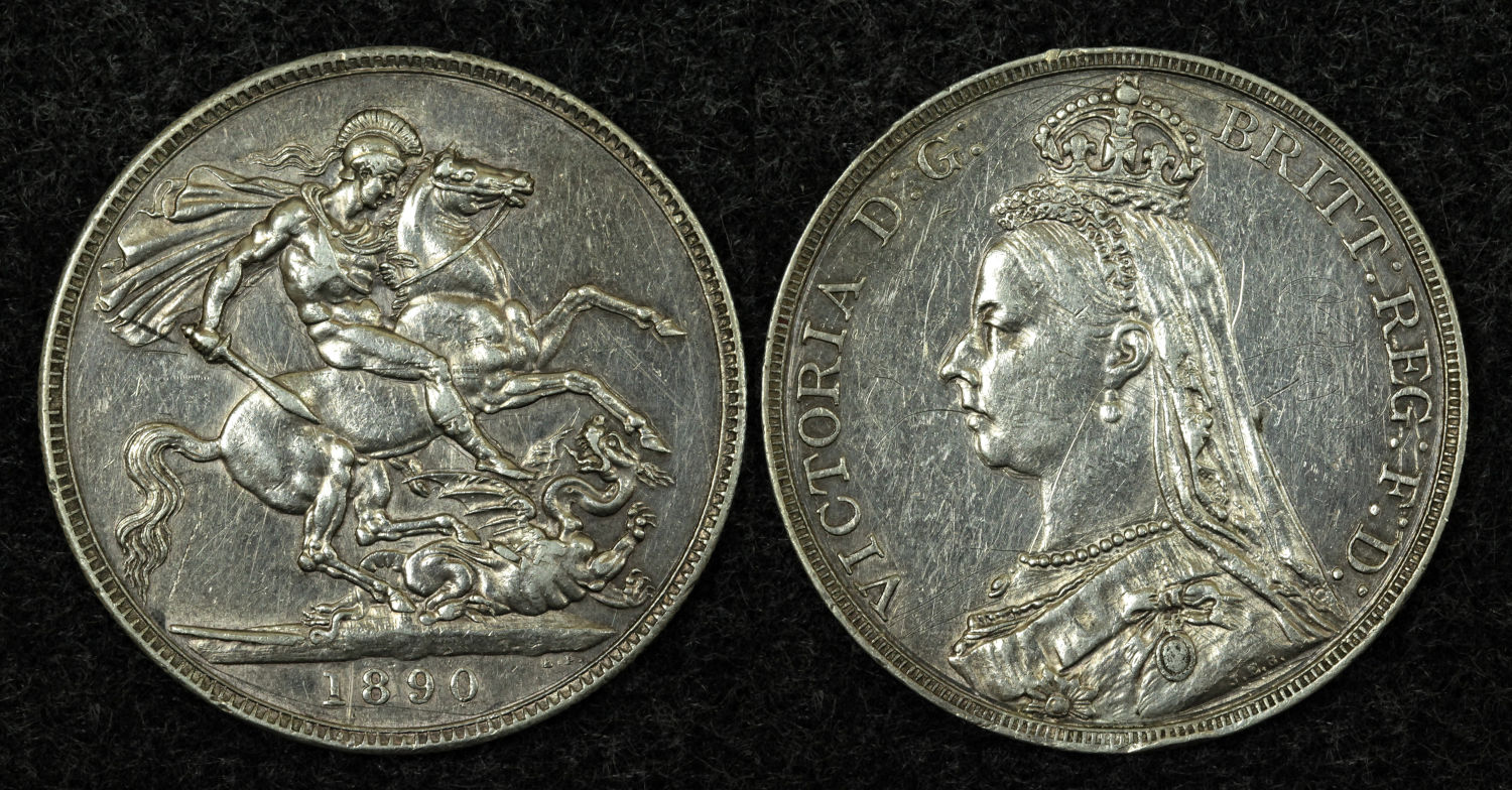 Великобритания, 1 крона 1890г.