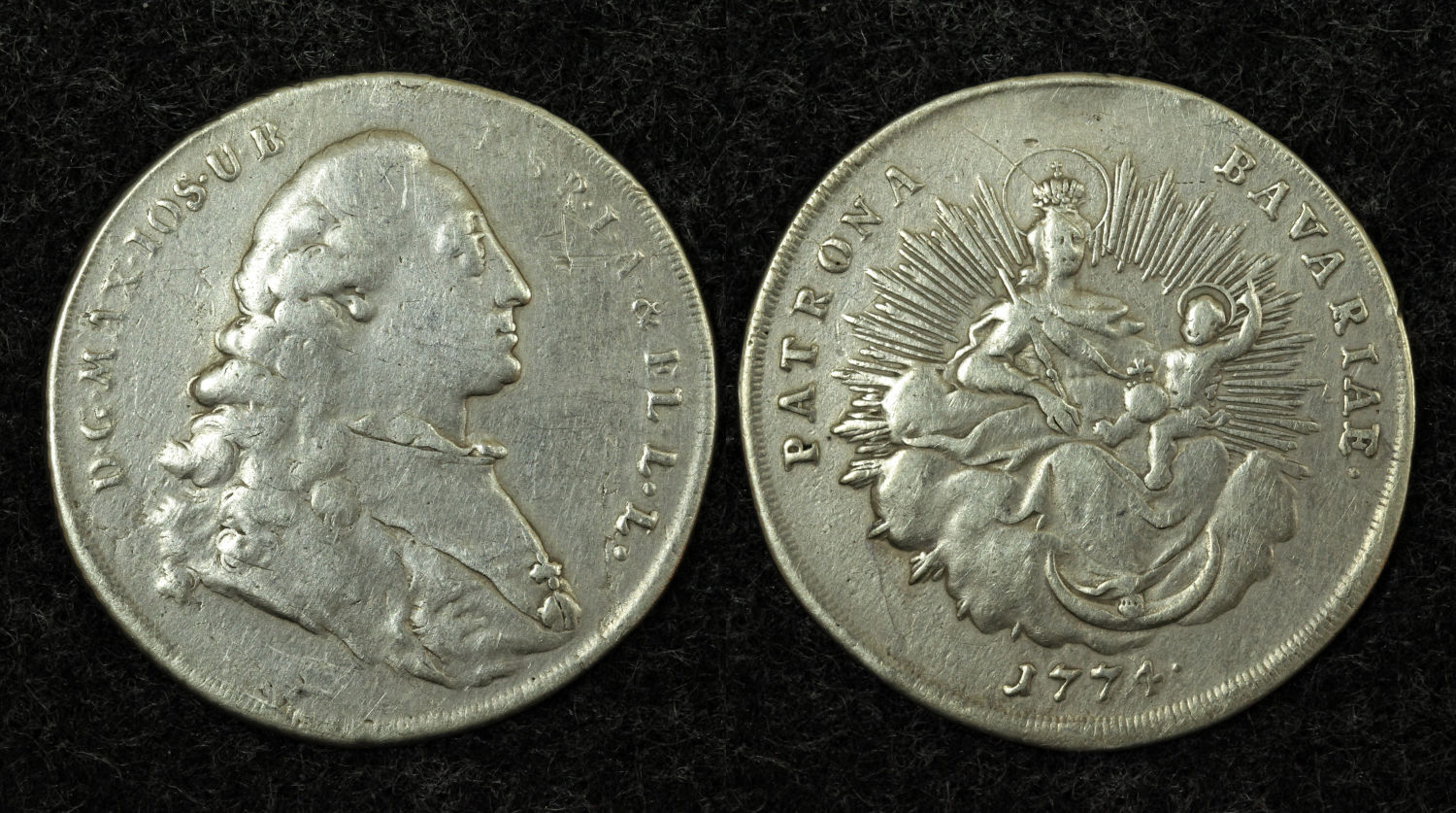 Бавария, ½ талера 1774г.