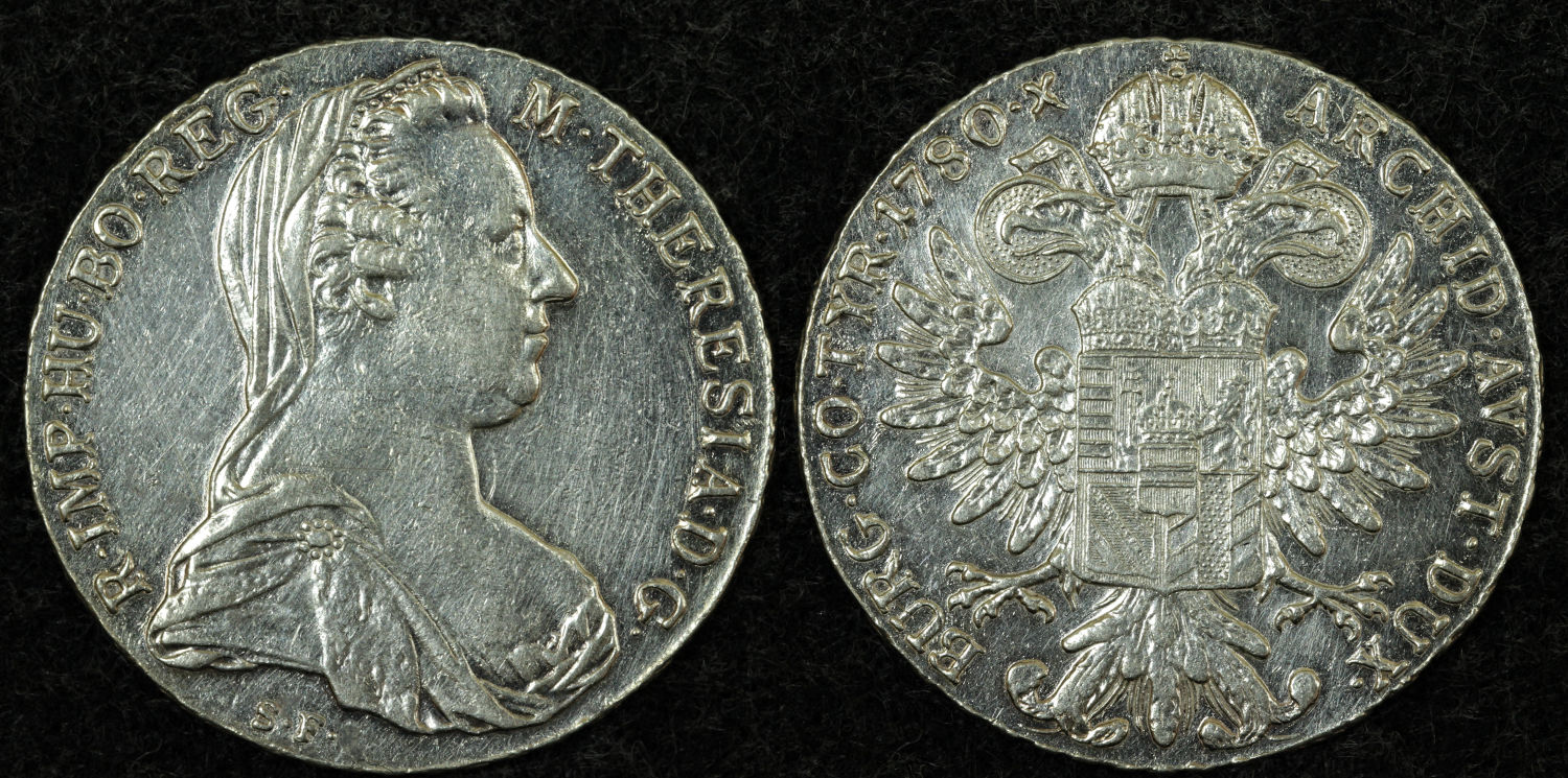 Австрия, талер 1780 года, новодел Мария Терезия