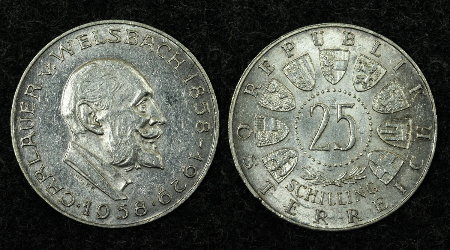 Австрия, 25 шиллингов 1958г.