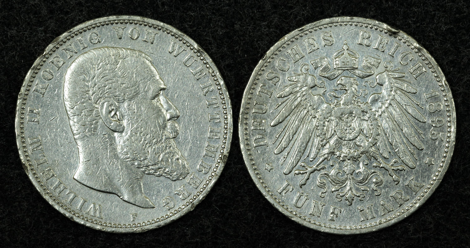 Германская империя, 5 марок 1895г.